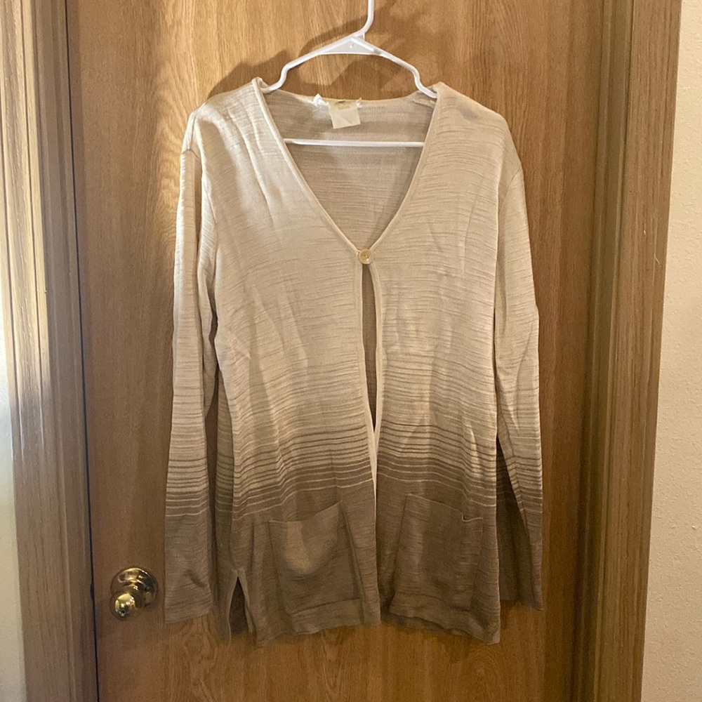 Escada Margetha Ley Beige Ombre Cardigan - European Size 40 (Size 8 US) $25